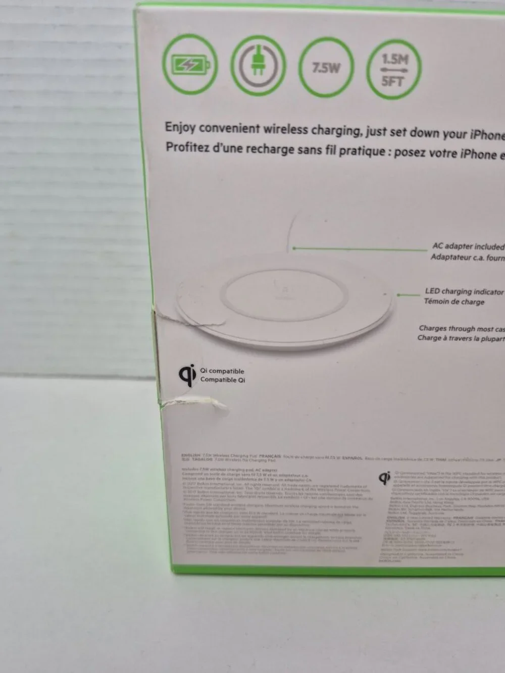 Belkin Boost Up 7.5W Wireless Charging Pad Charger Base For iPhone New Sealed